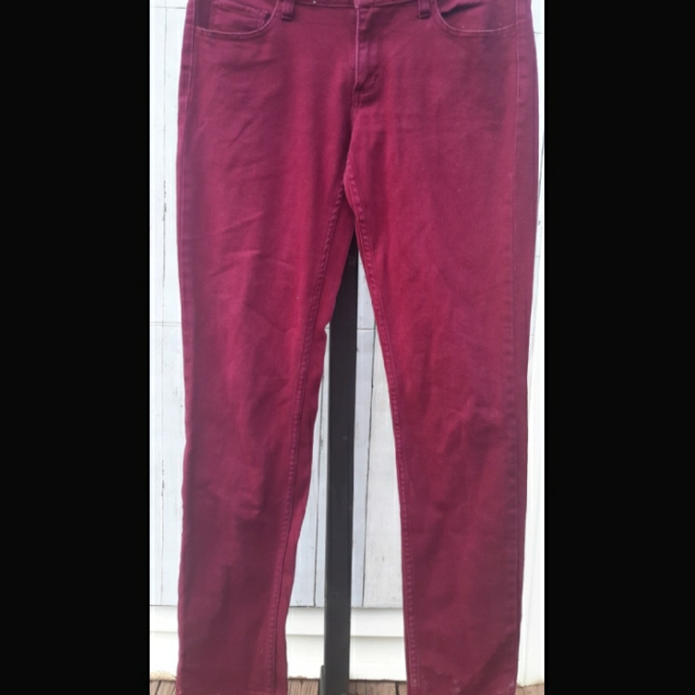 Burgundy Skinny Jeans